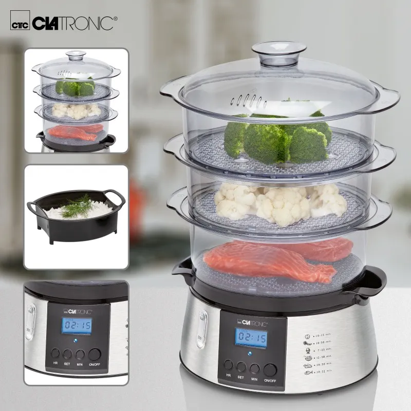 Пароварка Clatronic DG 3547 Inox : легкість у приготуванні здорової їжі